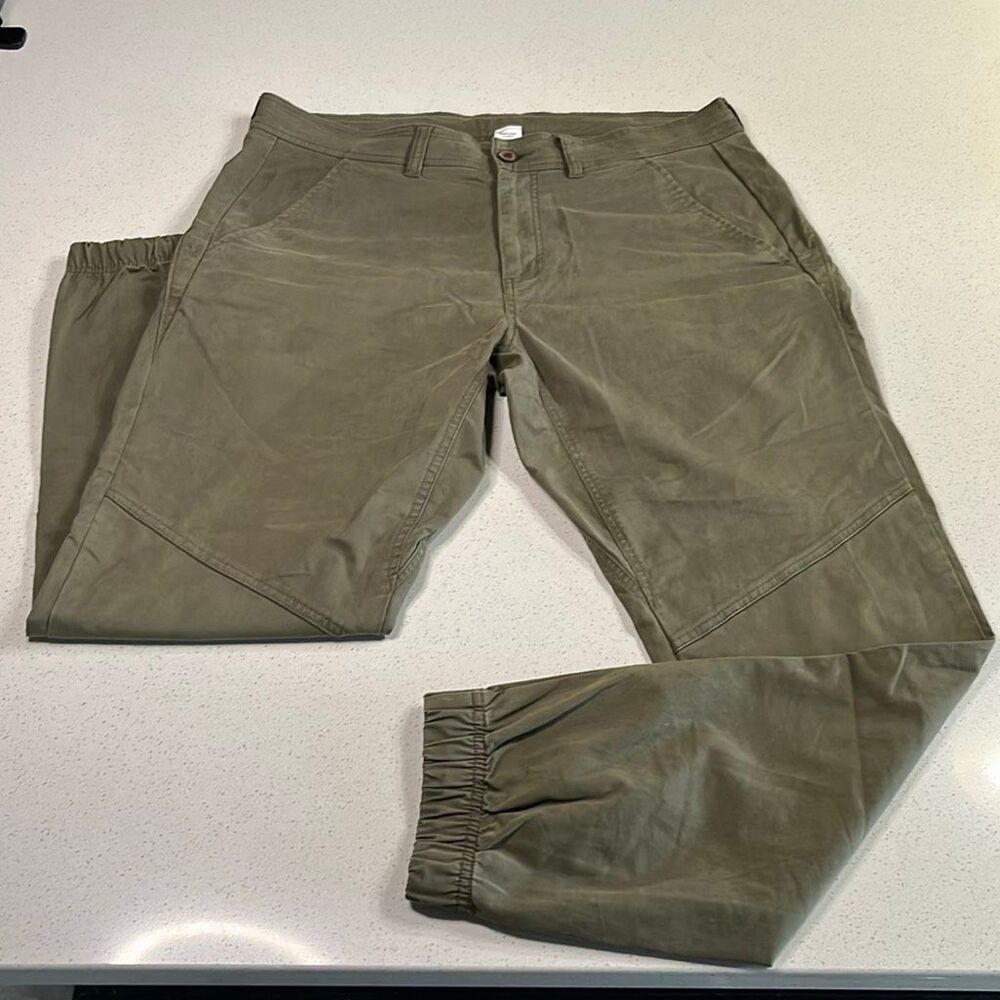 Tentree Men’s Organic Cotton Jogger Pants Olive Green Size 36x30 Hiking Outdoor